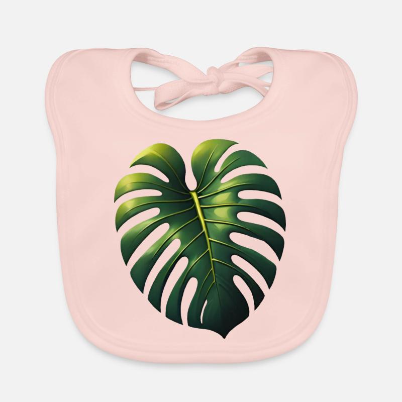 Monstera Leaf Organic Baby Bibs