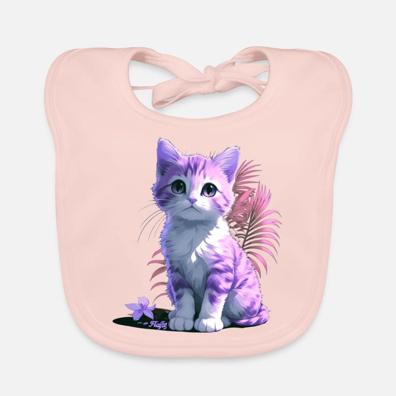 Tropisches Kätzchen 🐾 Baby Bio-Lätzchen