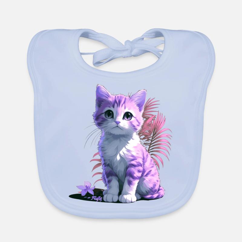 Tropical Kitten 🐾 Organic Baby Bibs