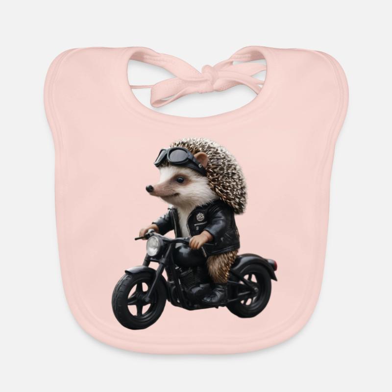Biker-Igel Baby Bio-Lätzchen