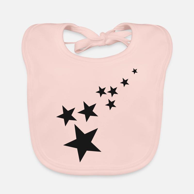 Etoiles - Bavoir bio Bébé - rose