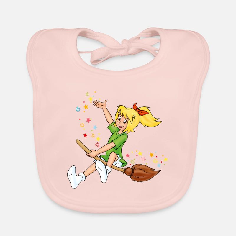 Bibi Blocksberg on mashed potatoes Organic Baby Bibs