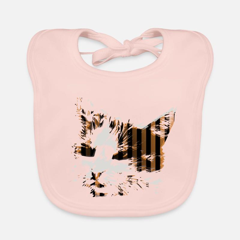 Chat brun Bavoir bio Bébé