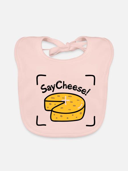 Say Cheese ! - Baby Bio-Lätzchen - Rose - Vorne