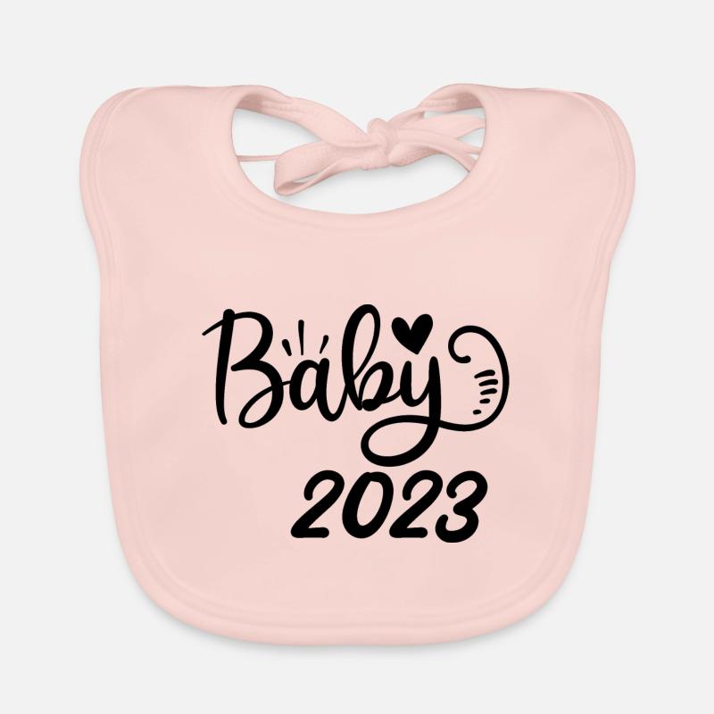 Bébé 2023 Grossesse Annonce Naissance bébé Bavoir bio Bébé