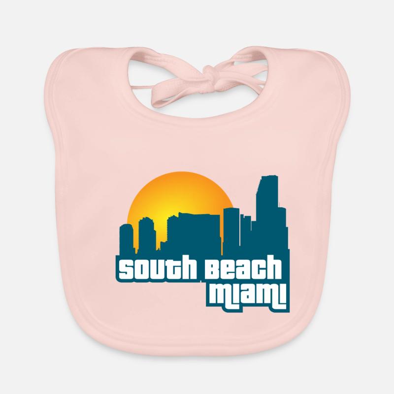 South Beach Miami [GTA: VC] - Organic Baby Bibs - rose