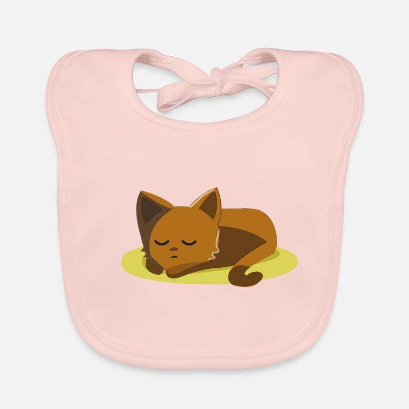 Sleeping Cap Cat Organic Baby Bibs