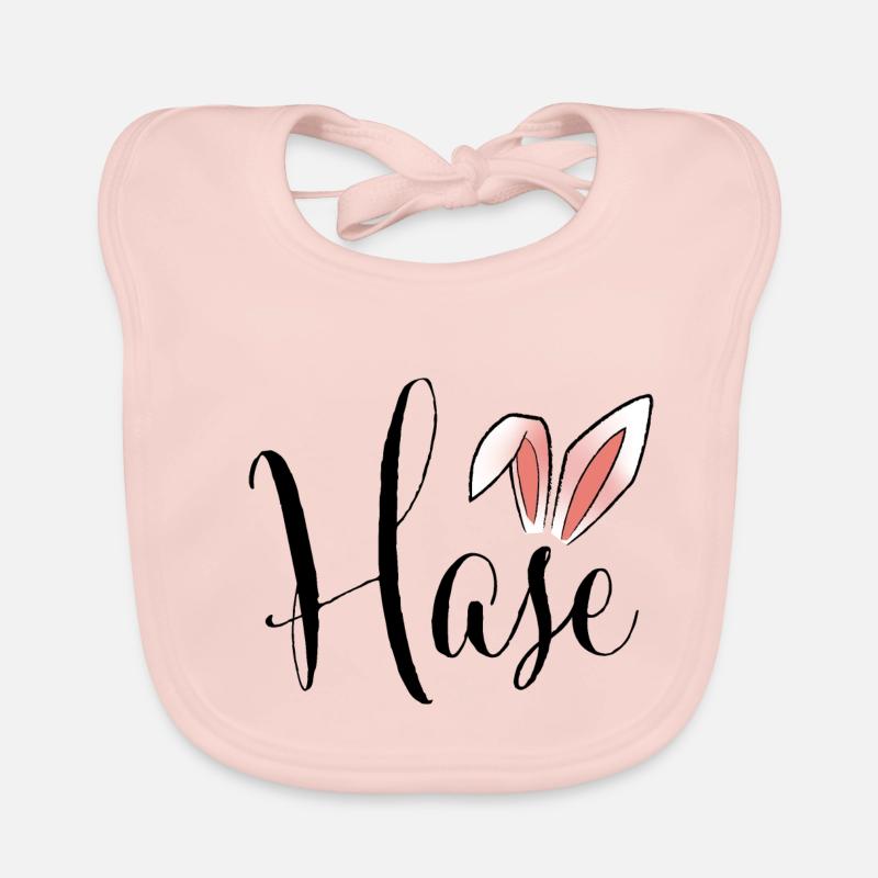 Hase - Baby Bio-Lätzchen - Rose