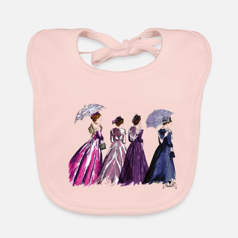 arlésienne regenschirm - Baby Bio-Lätzchen - Rose
