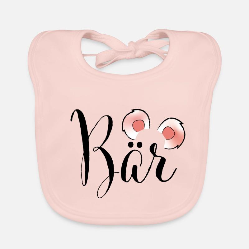 Bär - Baby Bio-Lätzchen - Rose