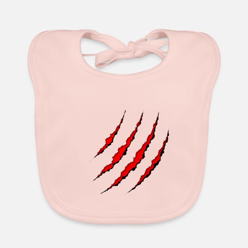 Scratch marks Wolf claw Organic Baby Bibs