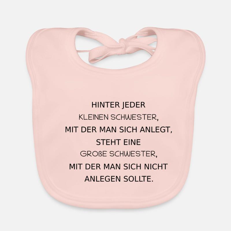 Kleine und große Schwester Baby Bio-Lätzchen