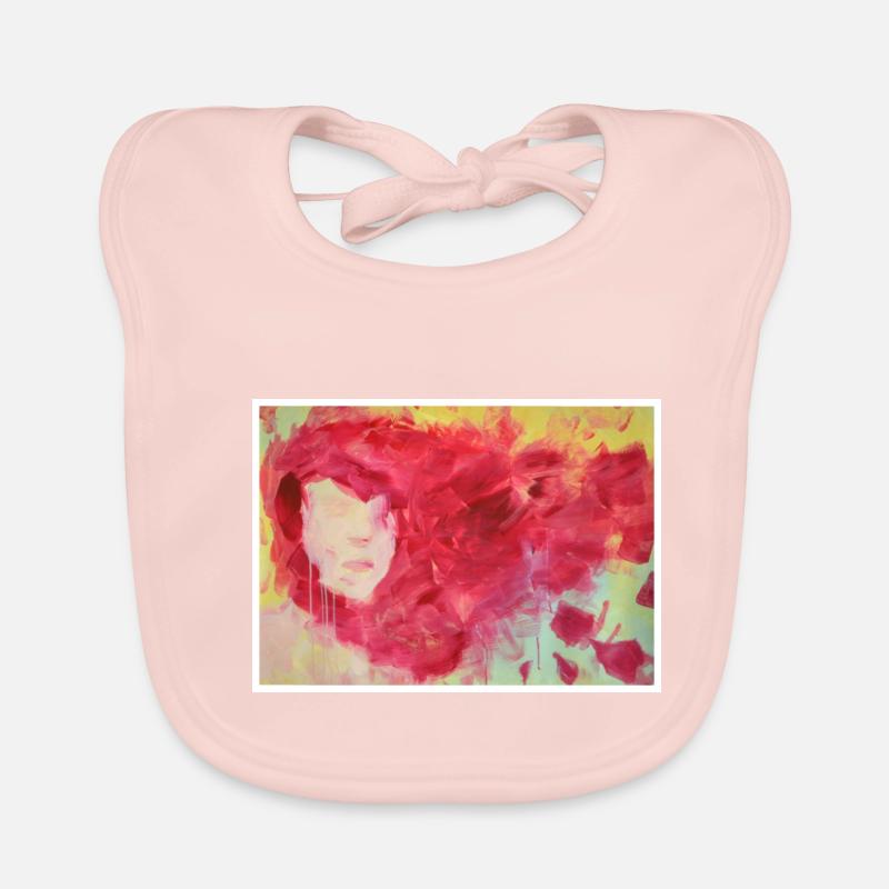 Original Art Print "Redhead" Organic Baby Bibs