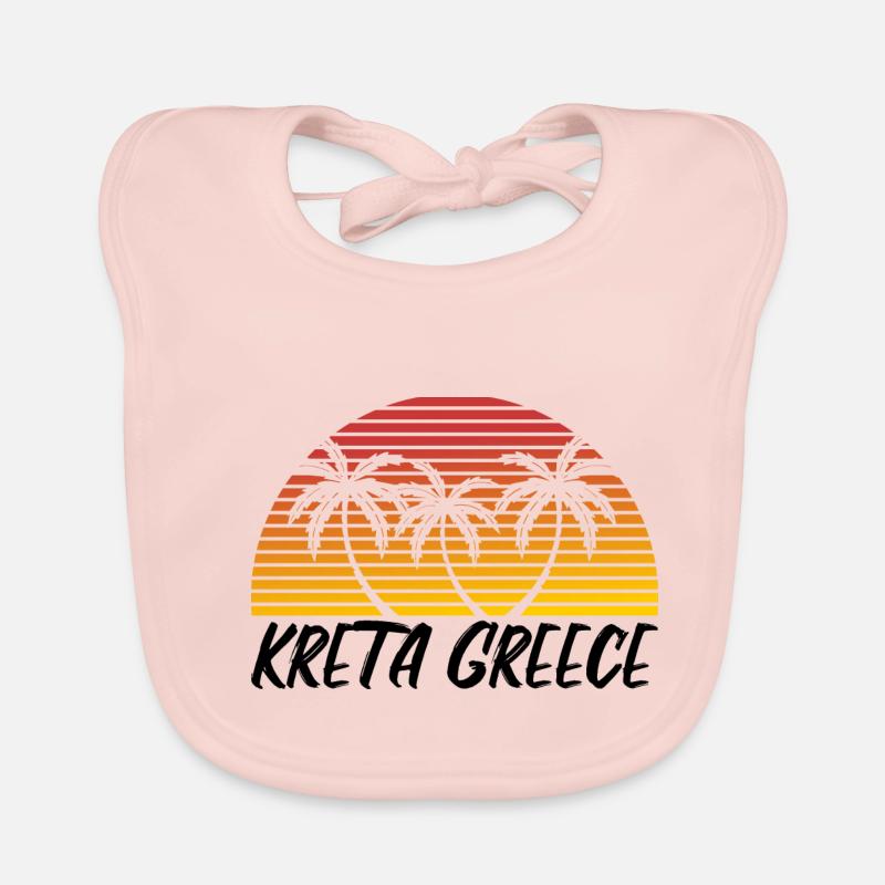 Crète Grèce Bavoir bio Bébé