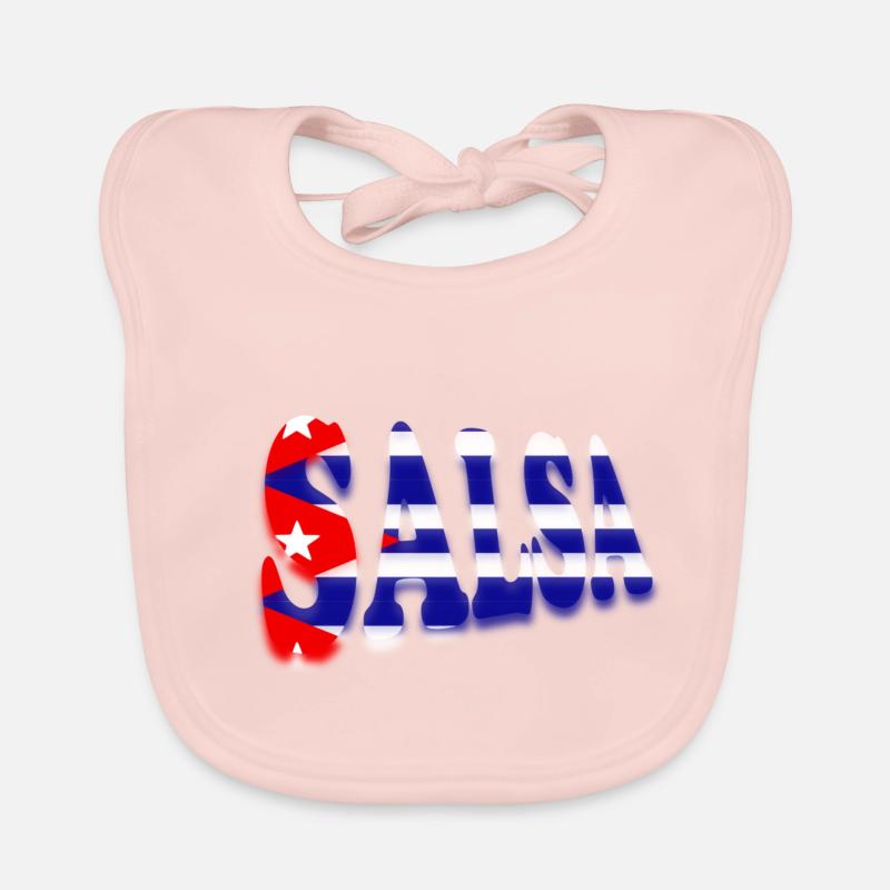 Salsa flag Cuba Organic Baby Bibs