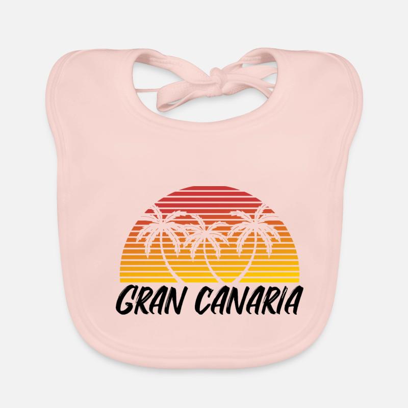 Gran Canaria - Bavoir bio Bébé - rose