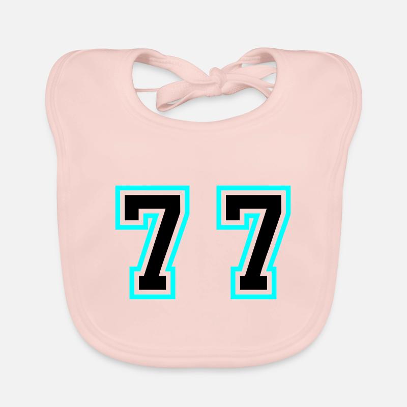77 Symbole numérique Bavoir bio Bébé