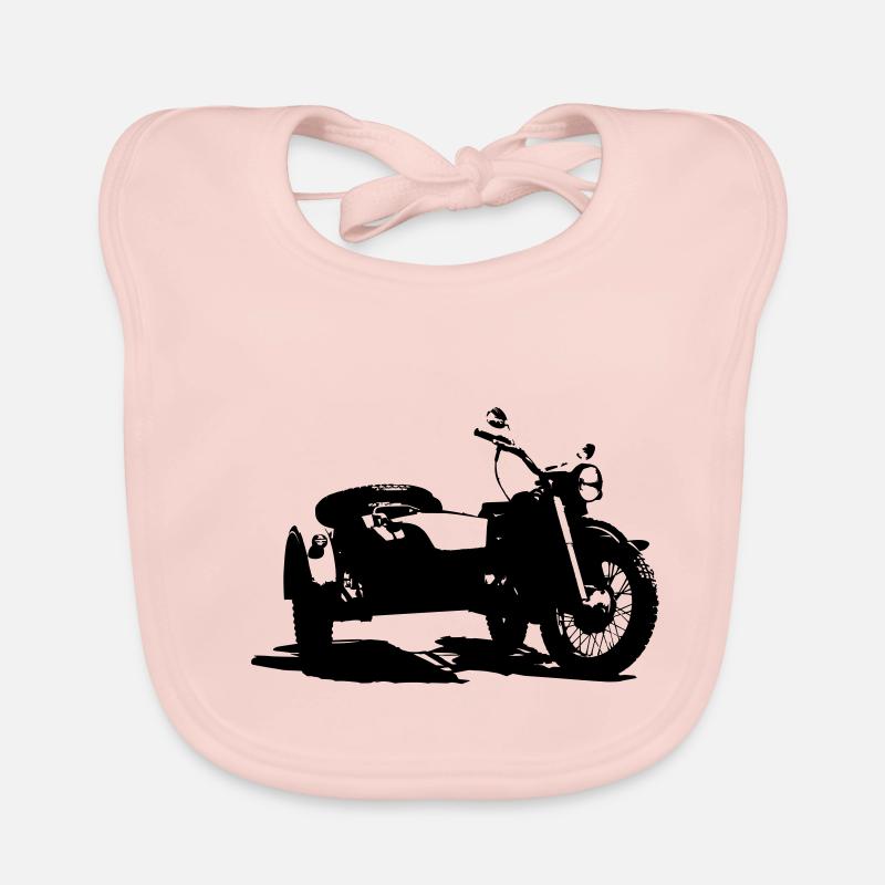 Sidecar Motorcycle Oldtimer Organic Baby Bibs