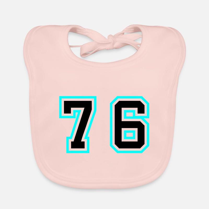 76 Symbole numérique Bavoir bio Bébé