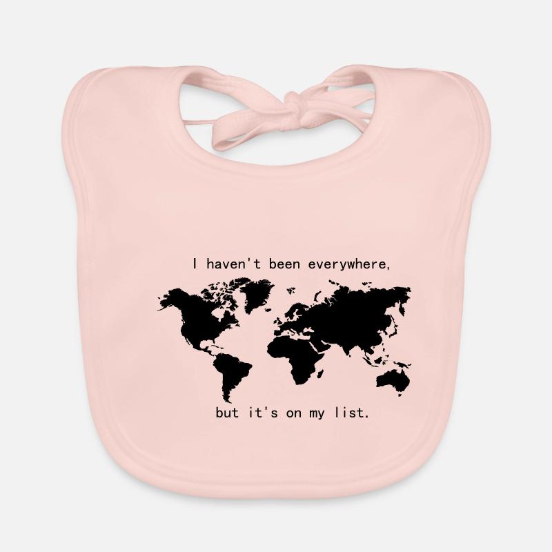 Weltkarte Reiselust Baby Bio-Lätzchen