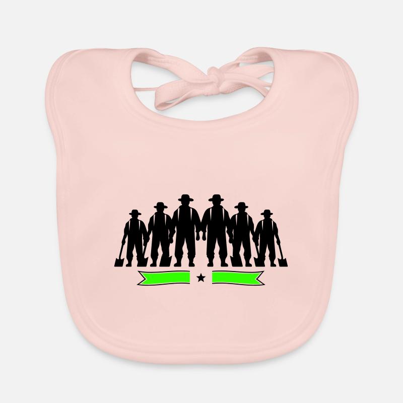 Farmer Bauer Silhouette Baby Bio-Lätzchen