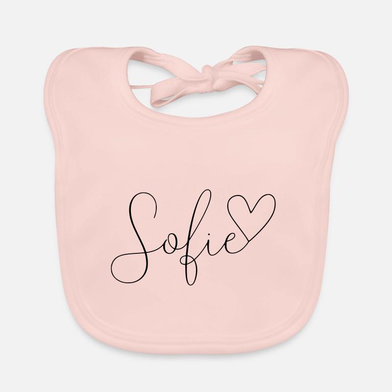 Sofie Name Vorname Mädchen Baby Bio-Lätzchen