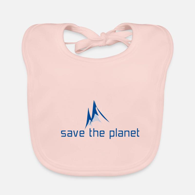 save the Planet - Bavoir bio Bébé - rose