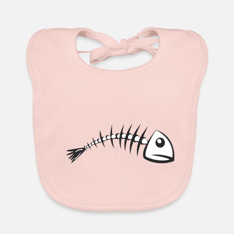 Fischgräte - Baby Bio-Lätzchen - Rose