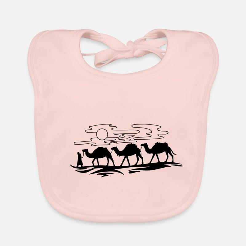Caravan Desert Camels Hike Organic Baby Bibs