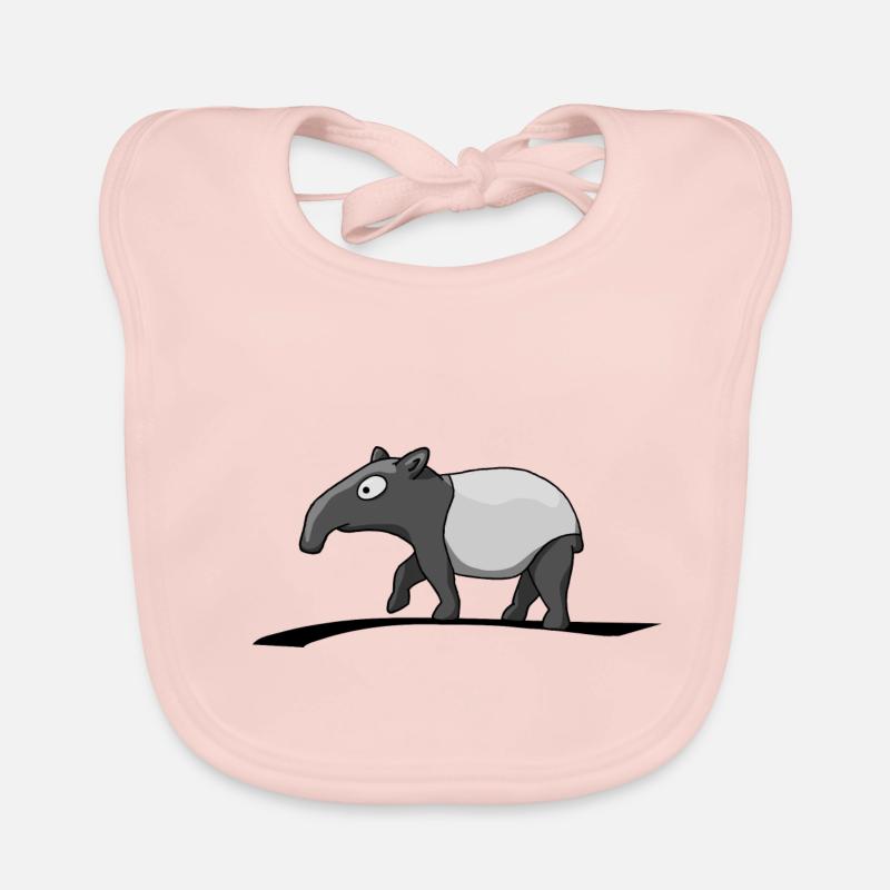 Tapir Eltern Tier Partnershirt comic Geschenk Baby Bio-Lätzchen
