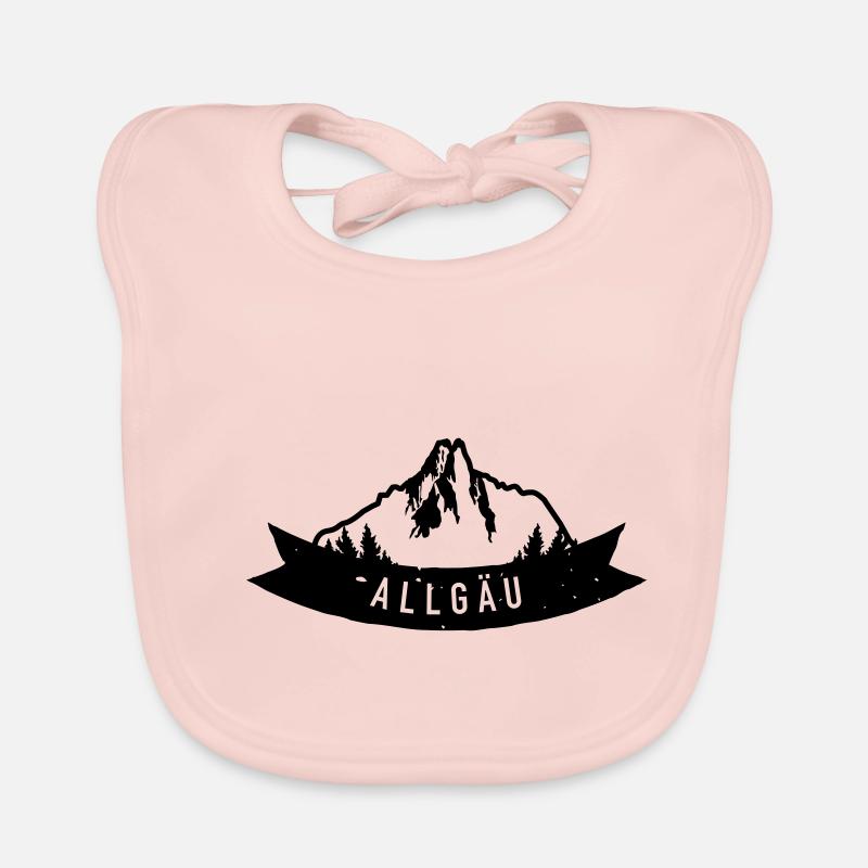 Allgäu Design mit Höfats als Geschenkidee - Baby Bio-Lätzchen - Rose