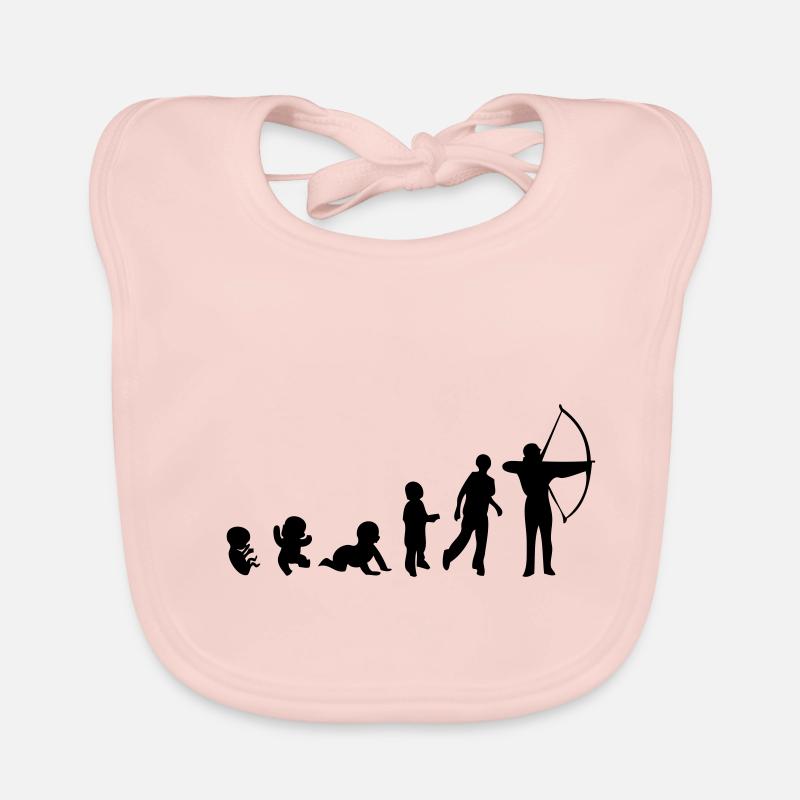 evolution man human sport shooting bow Organic Baby Bibs