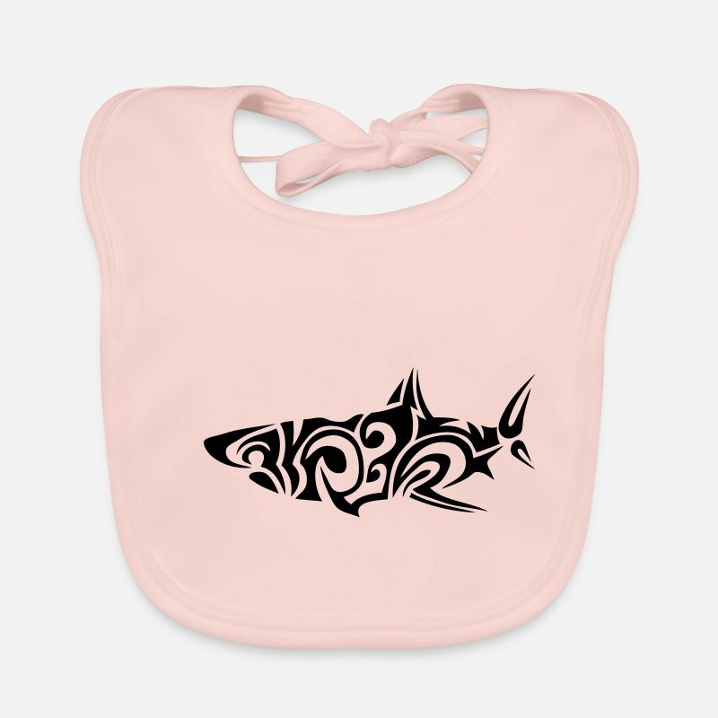 requin tribal poisson mechant 1 Bavoir bio Bébé