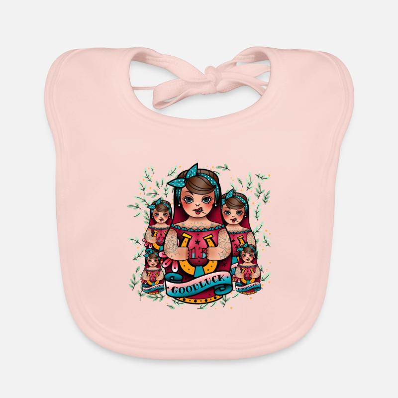 Poupée Matrouchka Russie Babouchka Bavoir bio Bébé