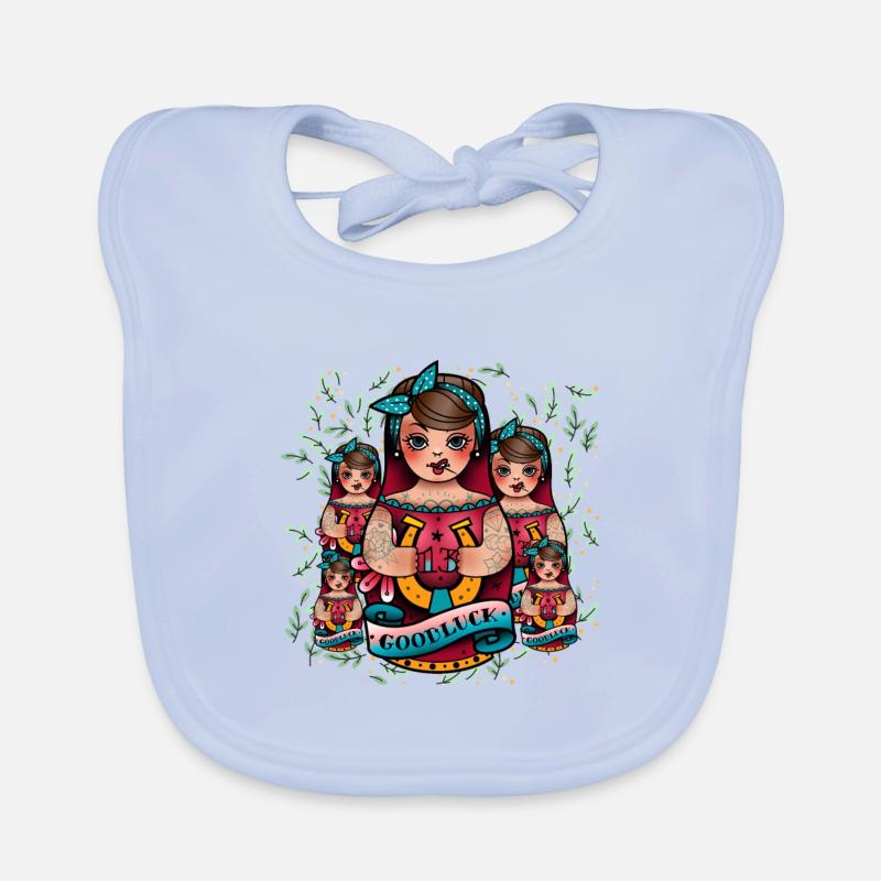 Poupée Matrouchka Russie Babouchka Bavoir bio Bébé