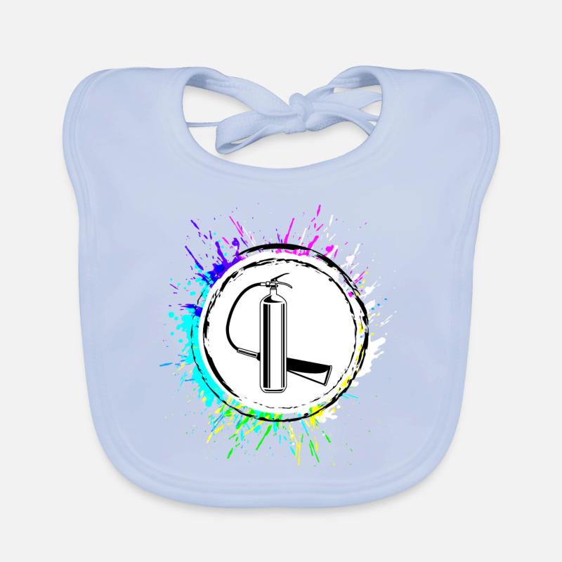 Fire Extinguisher Icon Fire Brigade Organic Baby Bibs