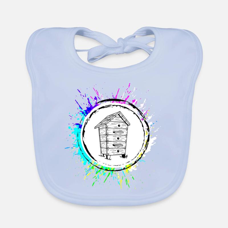 Honey Beekeeper Bees Organic Baby Bibs