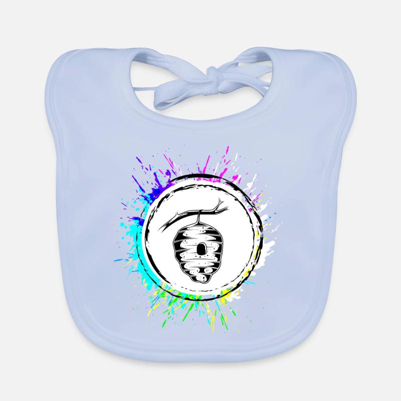 Beekeeper honey bees nest Organic Baby Bibs