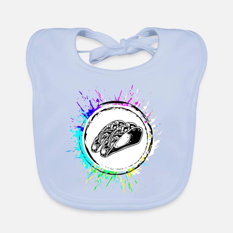 Burrito Symbol Colorful Organic Baby Bibs