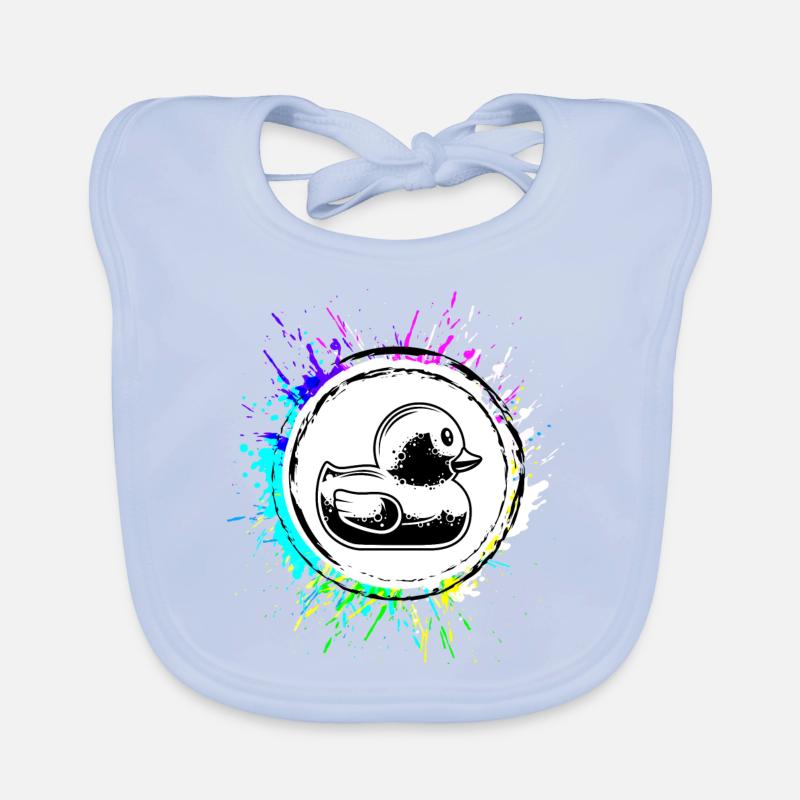 Ente Icon Bunt Baby Bio-Lätzchen