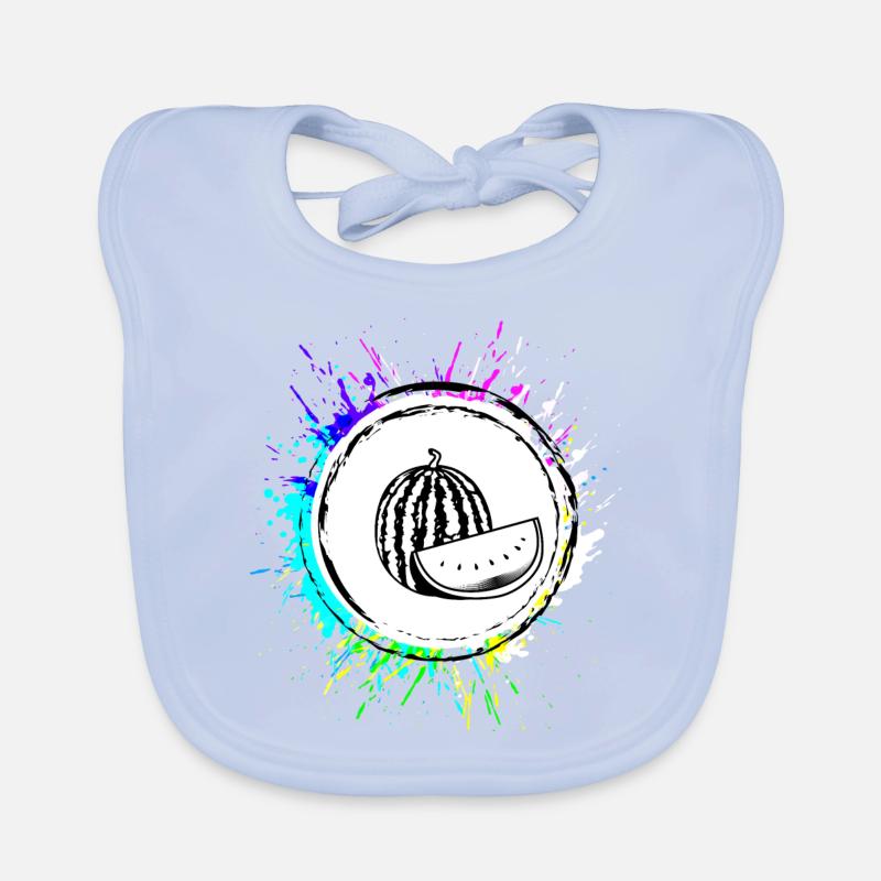 Melon Fruit Colorful Organic Baby Bibs