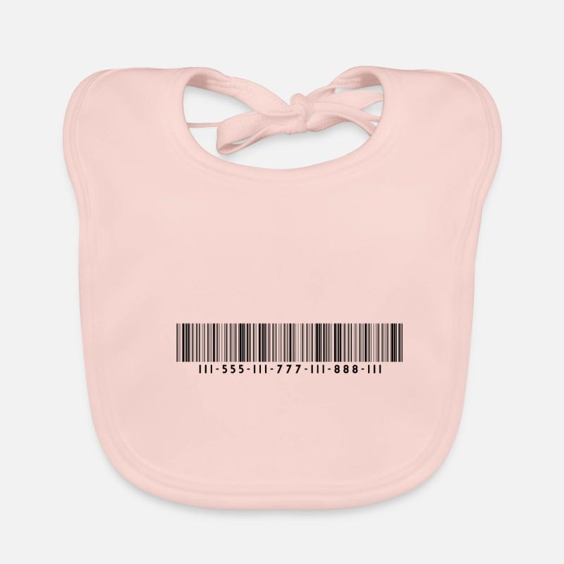 Barcode bar code strip codes Organic Baby Bibs