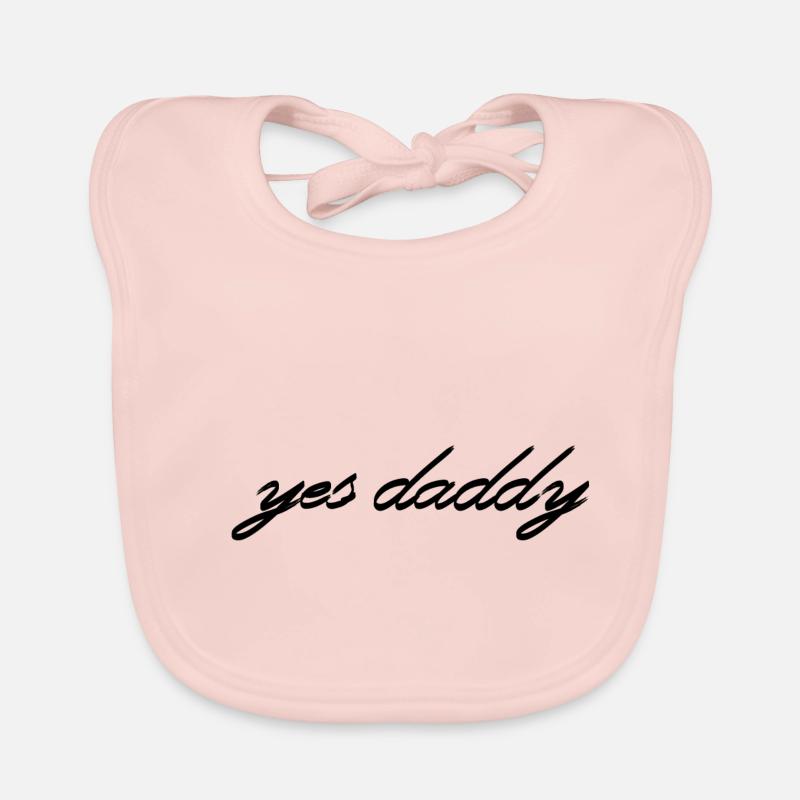 yes daddy papa sugardaddy - Bavoir bio Bébé - rose
