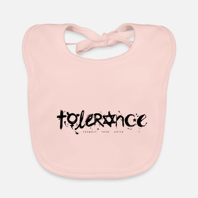 Symbole de la tolérance - Bavoir bio Bébé - rose