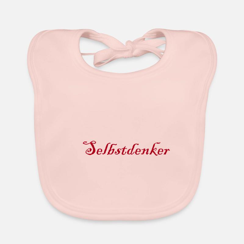 Self-thinker red 2 Organic Baby Bibs