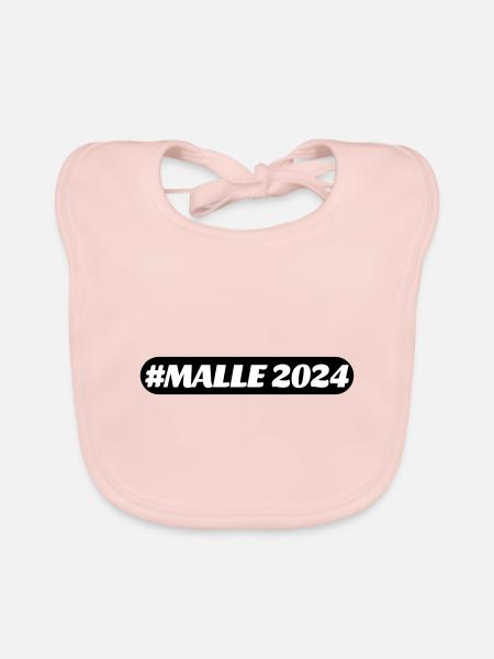Malle 2024 - Bavoir bio Bébé - rose - Devant