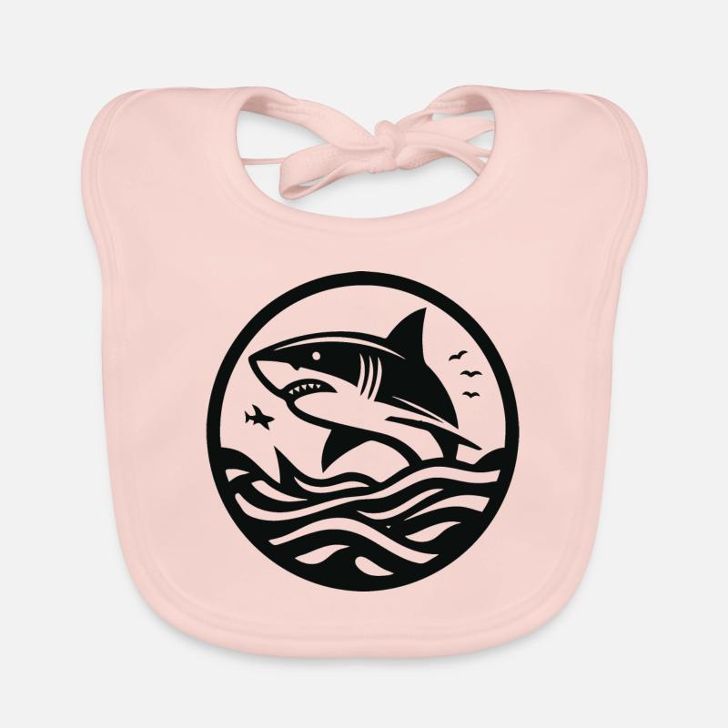 Design de requin cool pour le fan de requin Bavoir bio Bébé