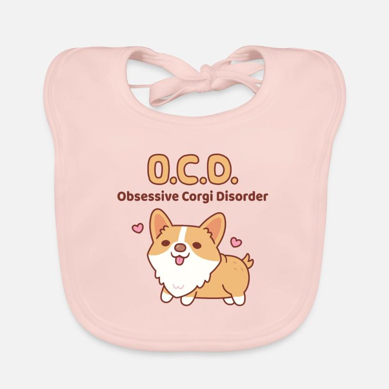 Cute Corgi Obsessive Corgi Disorder Funny Organic Baby Bibs