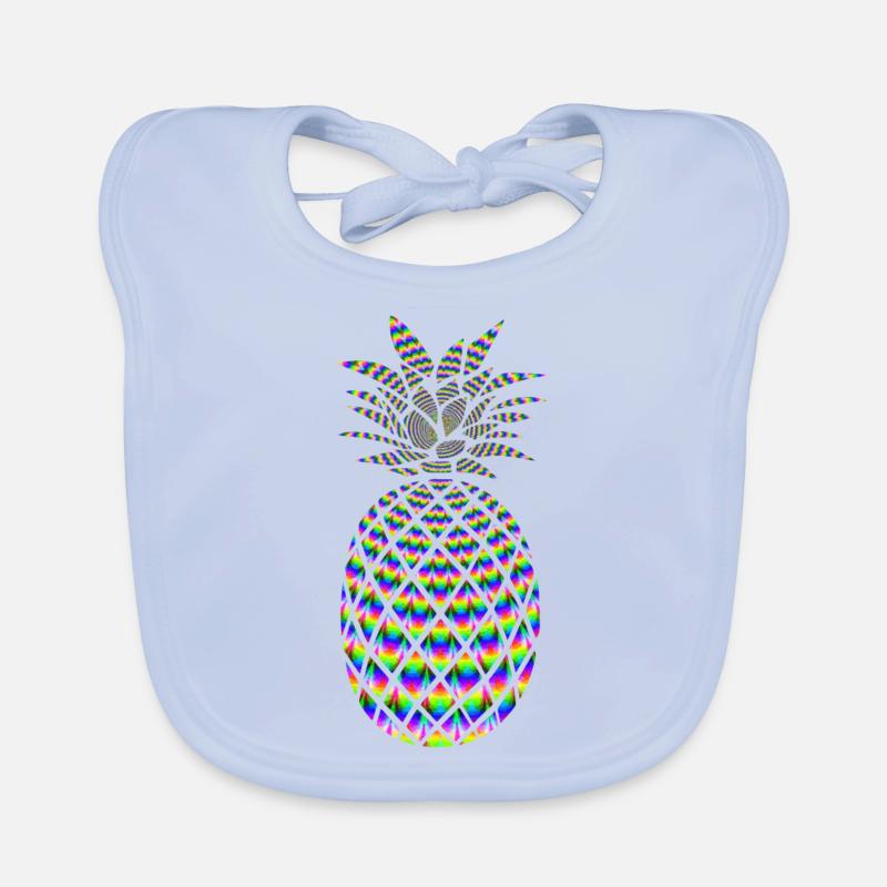 PSYCHEDELIC ANANAS Organic Baby Bibs