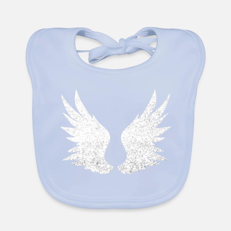 Ailes d'ange, ailes blanches Bavoir bio Bébé